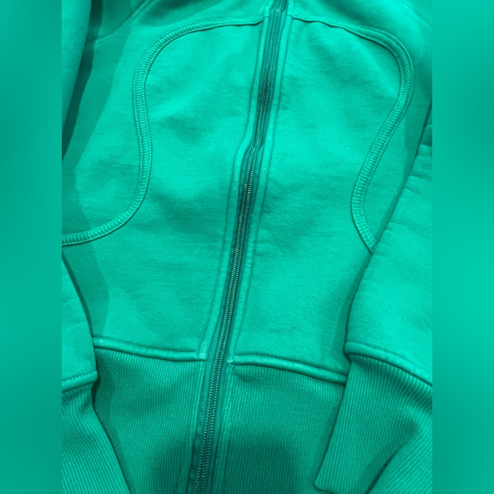 Sold🚫Scuba Hoodie Full Zip - Green - Picture 5 of 8